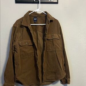 GAP Brown Lightweight Shirt Jacket with Relaxed Fit